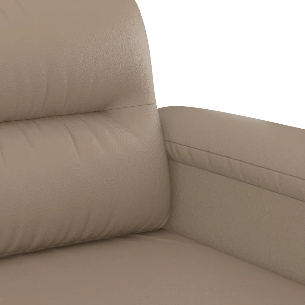 Divano a 2 Posti Cappuccino 140 cm in Similpelle 359582