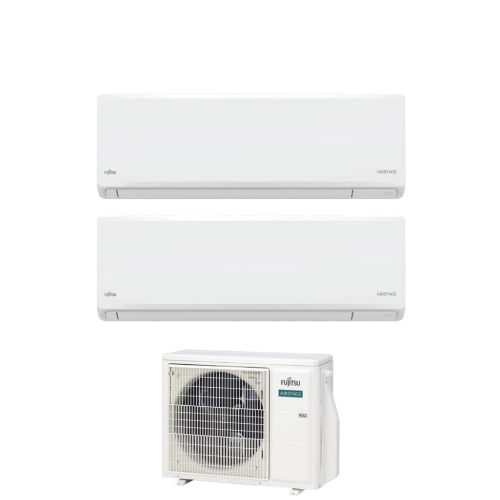 Condizionatore Dual Split Fujitsu KN Airstage 12+12 con AOEG18KBCA2 R-32 Wi-Fi Integrato