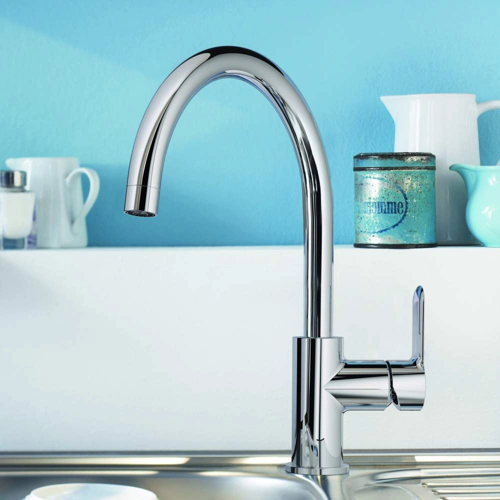 Monocomando per Lavello con Bocca Girevole Bauedge Grohe Cromo