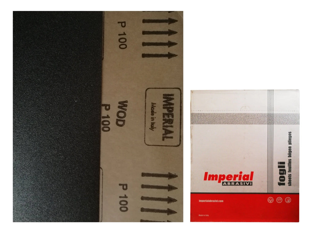 FOGLIO ABRASIVO 'WOD' Grana 500 - mm 230x280 - 100 pezzi- IMPERIAL ABRASIVI
