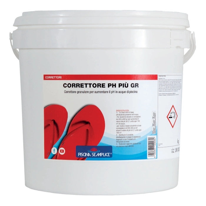 Correttore Ph+ Granulare 10Kg - Aumento Del Valore Del Ph Della Piscina