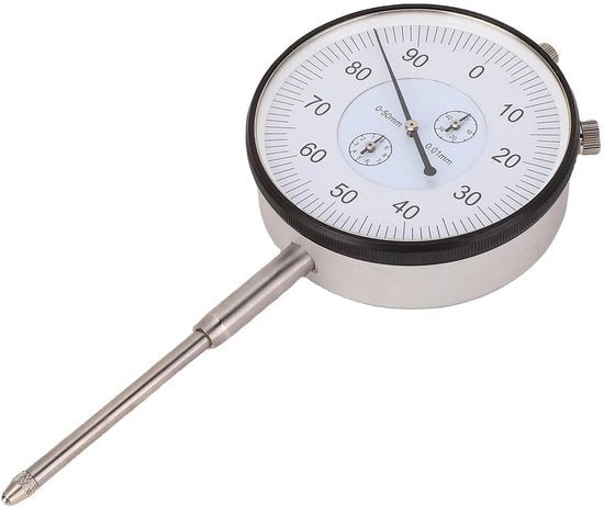 Misuratore di Angoli - Indicatore di Piastra di Riferimento - Misuratore di Angoli - Precisione Alta - Nucleo Resistente ai Colpi - 0.01 mm - Argento