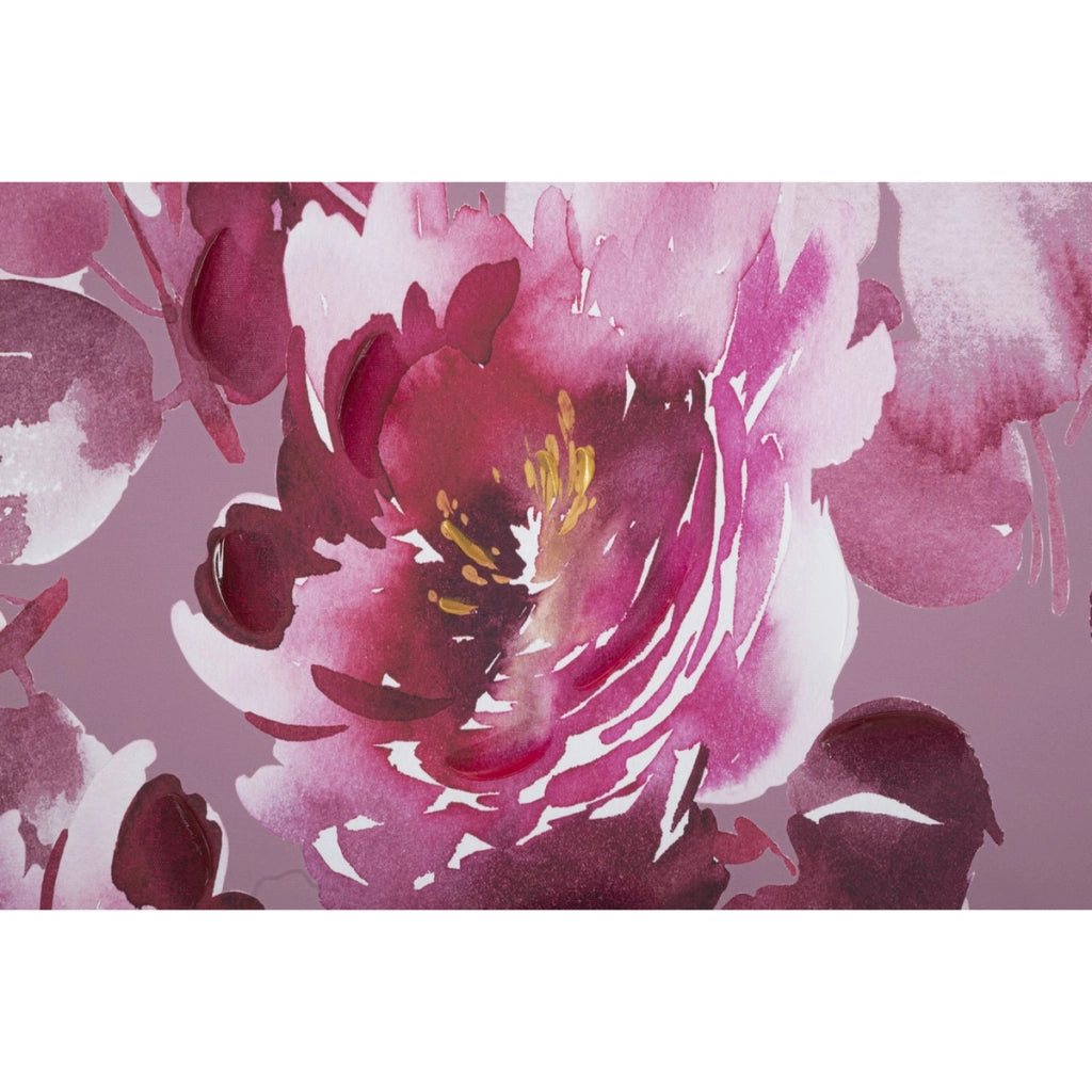 Stampa su Tela Fiori 60, Multicolore, Legno, 80x3x120 cm