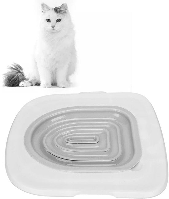 Set di allenamento per gatti - Riduzione della dimensione della tazza - Addestratore per gatti - Vasca da bagno per gatti - Disegno di foro - Facile da utilizzare - Addestratore per gatti