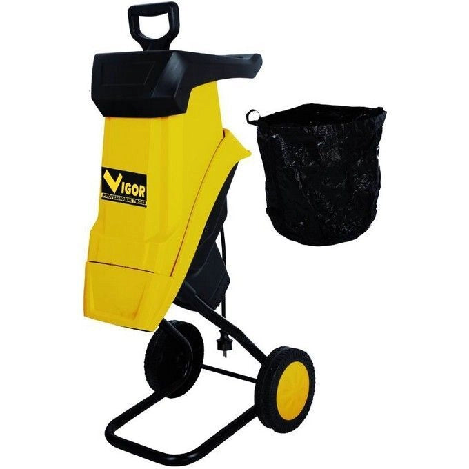 Vigor VBI-2500 Biotrituratore Elettrico a Lame Rotanti 2500 W rami fino a 40 mm sacco 50 L 4500 rpm