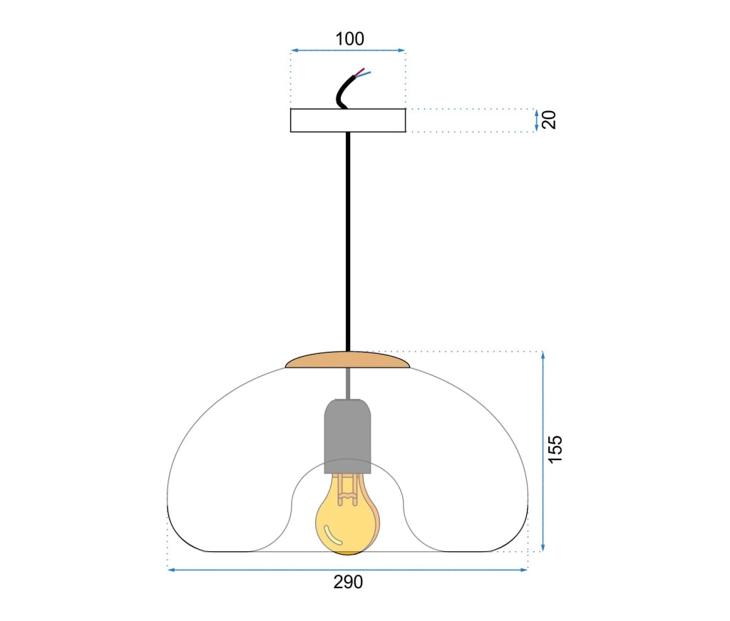 Lampada Da Soffitto Pensile Di Vetro Specchio APP322-1CP Silver