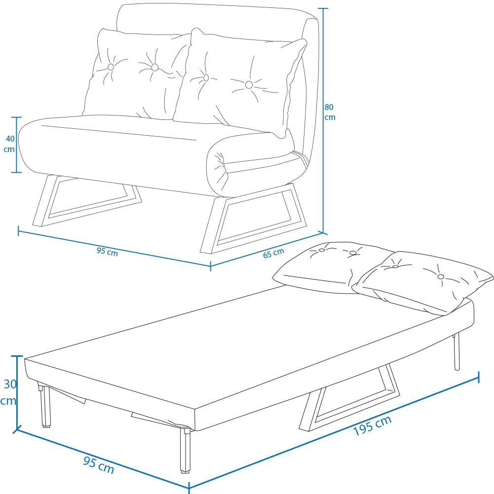 Poltrona Letto Reclinabile 2 Posti Chaise Lounge in Velluto Convertibile Grigio