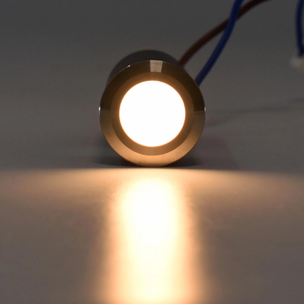 Mini faretto spot segnapassi LED IP67 calpestabile incasso tondo parete terra punto luce gradini scale percorsi pedonali 230V 3000K