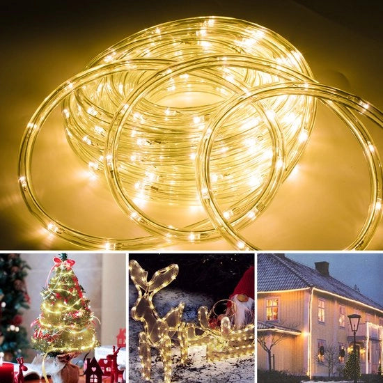 Fili di luce esterno - 20m LED filo di luce all'aperto - 480 LED lampadine acqua-resistente - decorazione di luce per festa di Natale - colore caldo bianco