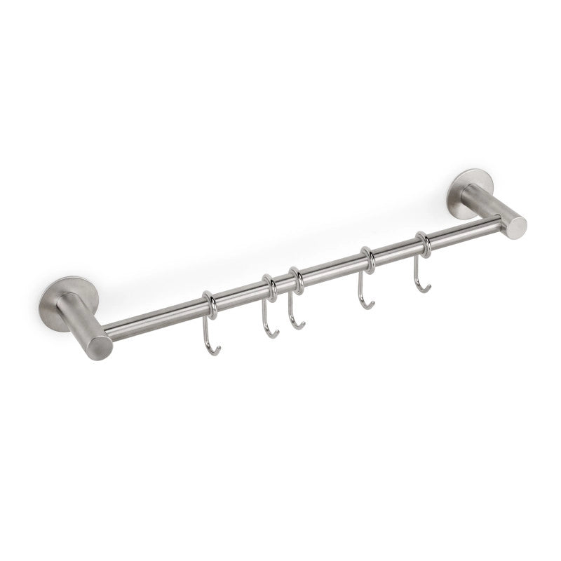 Portabicchieri per mobili a 4 linee, lunghezza 280 mm, Acciaio, Cromato lucido