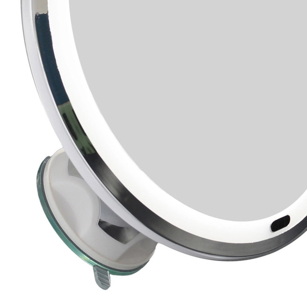 Specchio ingranditore 10x a Led, orientabile a 360° con ventosa