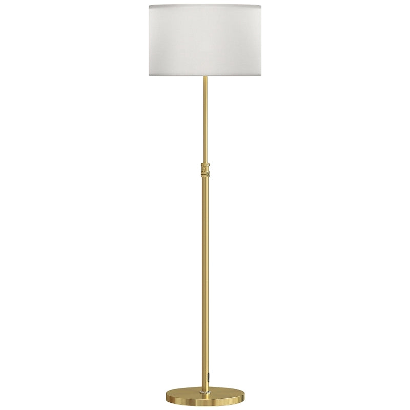 Lampada da terra con telecomando, altezza regolabile, paralume in tessuto, base in metallo, luminosit¨¤ regolabile, interruttore a pedale, colore oro