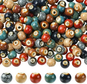 180 pezzi di perle in porcellana glaziate in 6 colori per creare gioielli