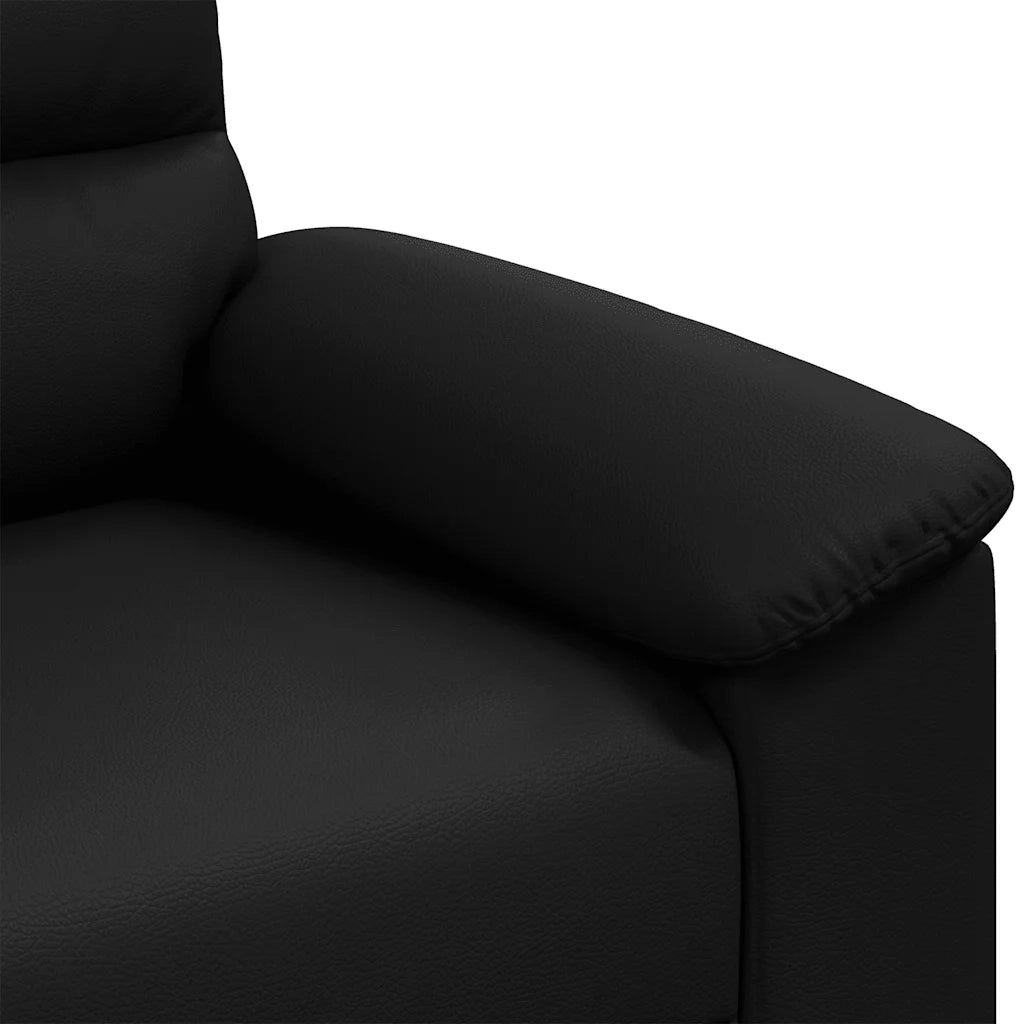 Divano a 2 posti nero 180x81x84 cm in similpelle 4105343