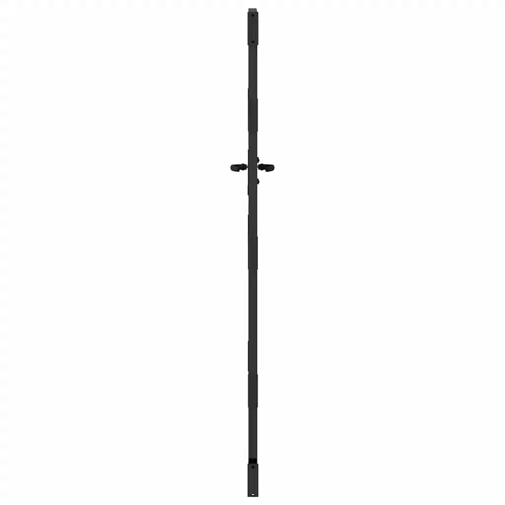 Cancello da giardino con blocco Nero 110 x 205 cm 42015898