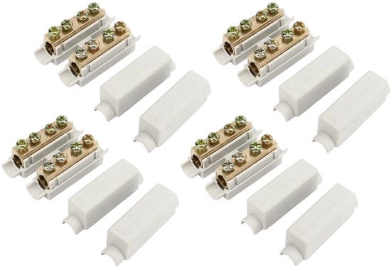 Blocco di connessione per taglio - Resistente al calore - 4 pezzi - Alta qualità - Adatto per impianti di illuminazione a soffitto - ZK 1116