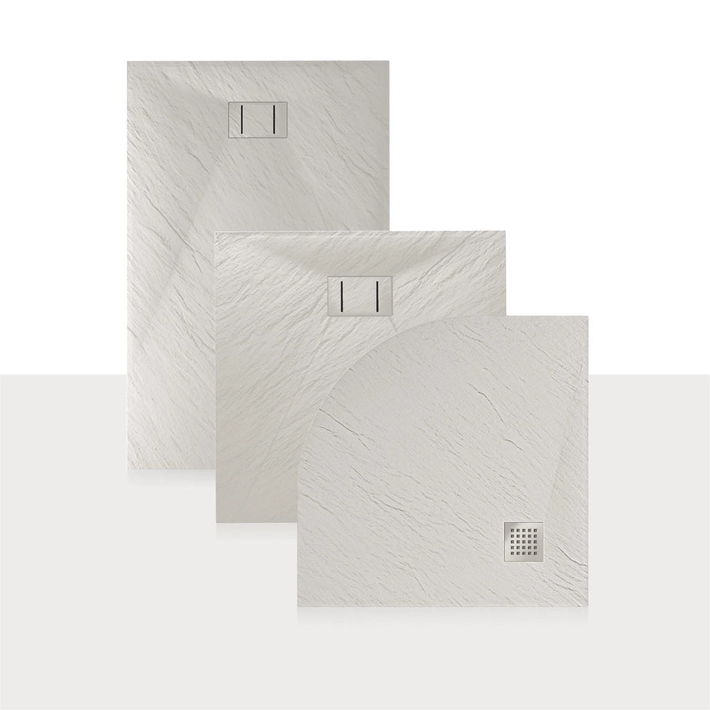 Piatto Doccia 80x170x2 6 CM Rettangolare Bianco Effetto Pietra mod. Blend