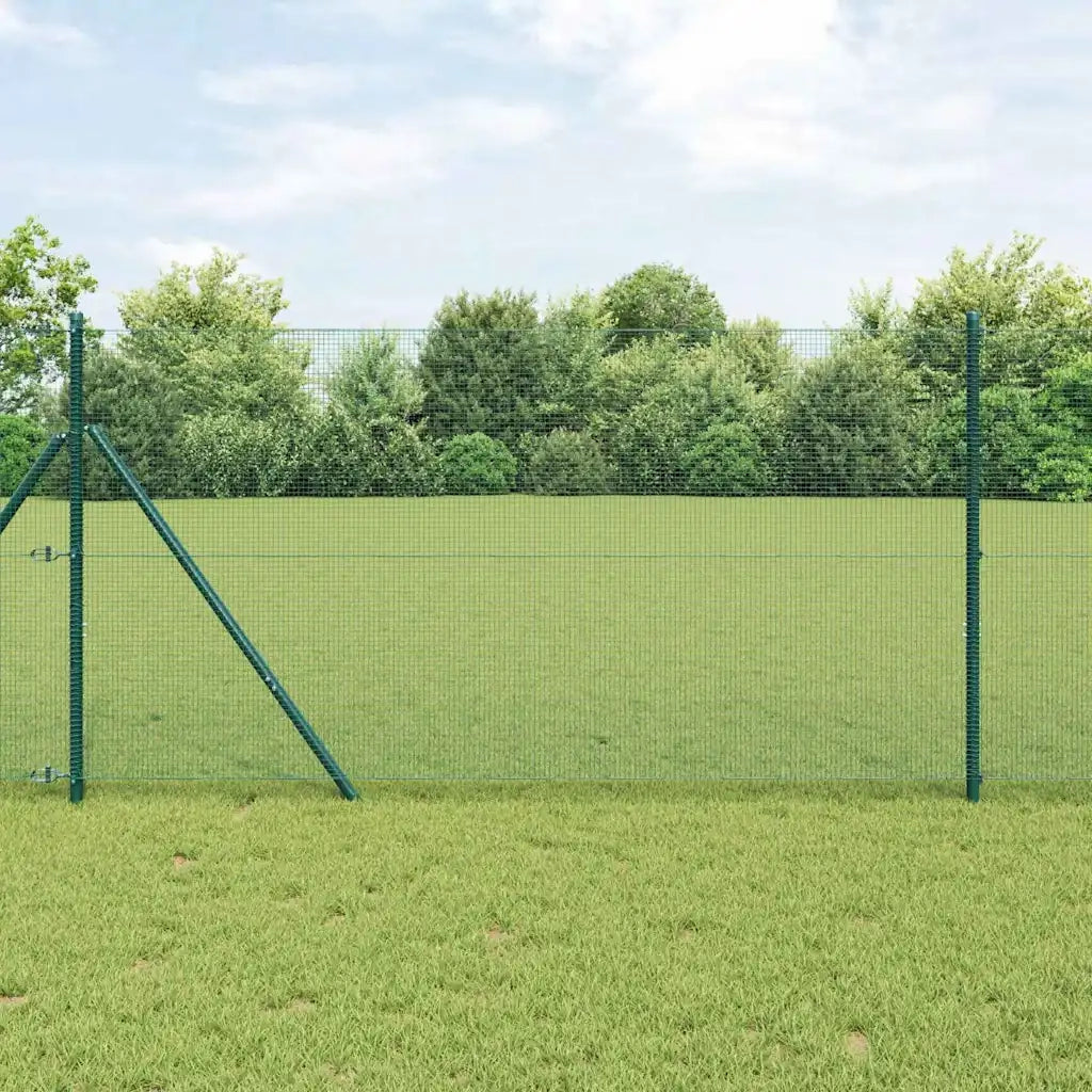 Palo della recinzione Verde 25 x 1 m (rete 12 x 12 mm) Acciaio