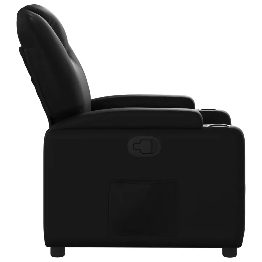 Poltrona reclinabile in Similpelle Nera 3205540