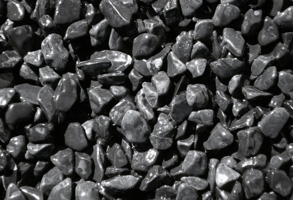 10 SACCHI DI CIOTTOLI NERO EBANO DA 25 KG 15/25 MM SASSI PIETRE