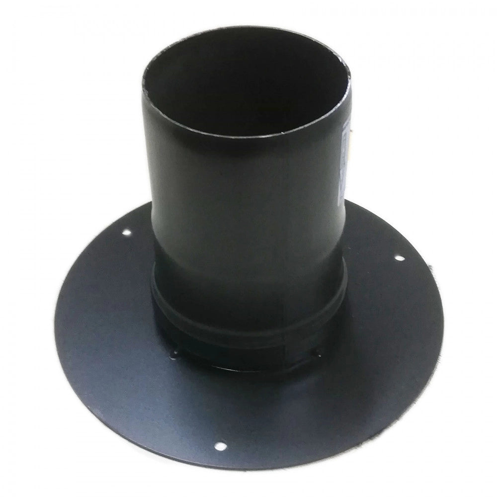 Rosone unico nero pellet da 100mm universale ( 100/180mm )