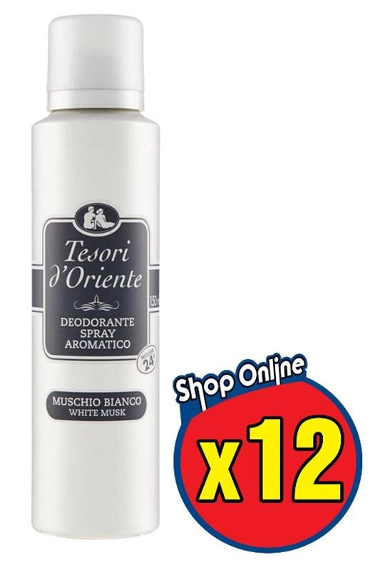 12 TESORI D'ORIENTE DEODORANTE SPRAY DA 150ML MUSCHIO BIANCO