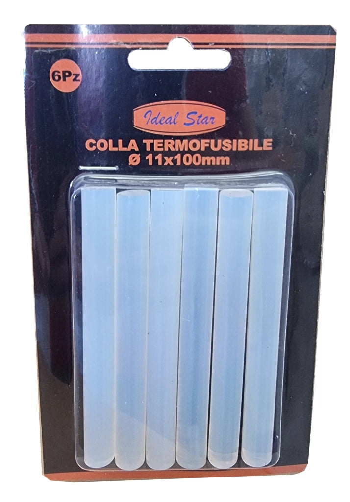 COLLA TERMOFUSIBILE IDEAL STAR Ø 7 x 100 mm - Blister 6 pezzi - IDEAL STAR