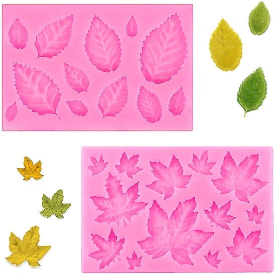 2 pezzi di fondant malli in silicone fogli di modellazione foglio di modellazione in silicone diversi temi per la decorazione di torte di fondant o per la decorazione di cioccolato lolly