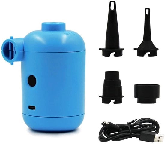 Pompa di aria elettrica - Portatile - Pompa di aria ad aria compressa per esterni - Formato compatto - Ideale per campeggiare - Adatto per zoncole e altre attività all'aperto