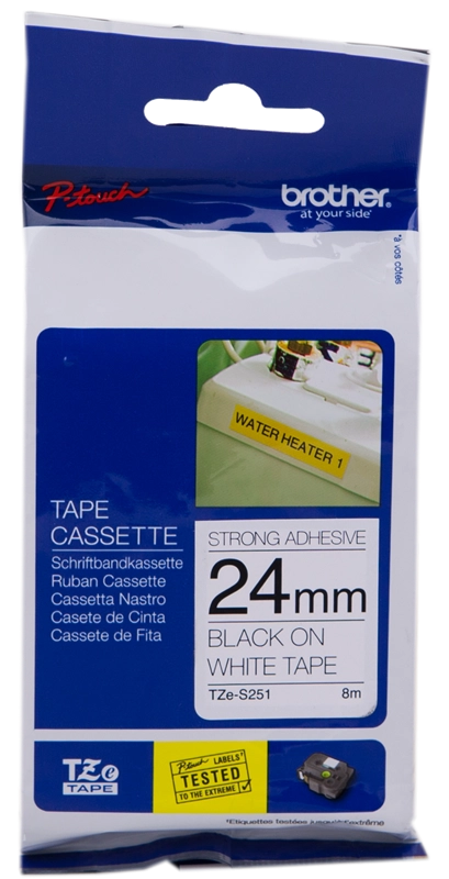 Brother TZE-S251 nastro per etichettatrice Nero su bianco TZ