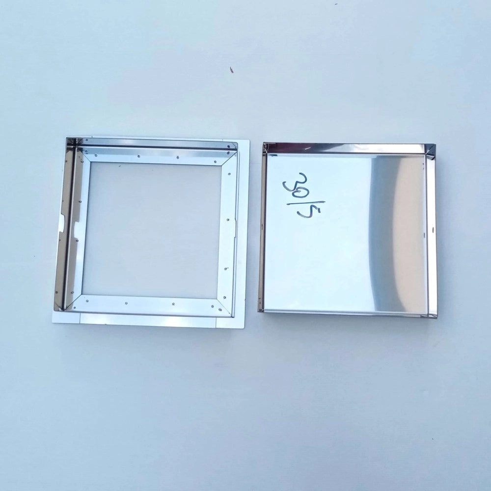 Sigillo 700 x 700 x h 80mm chiusino di acciaio inox pesante da incasso