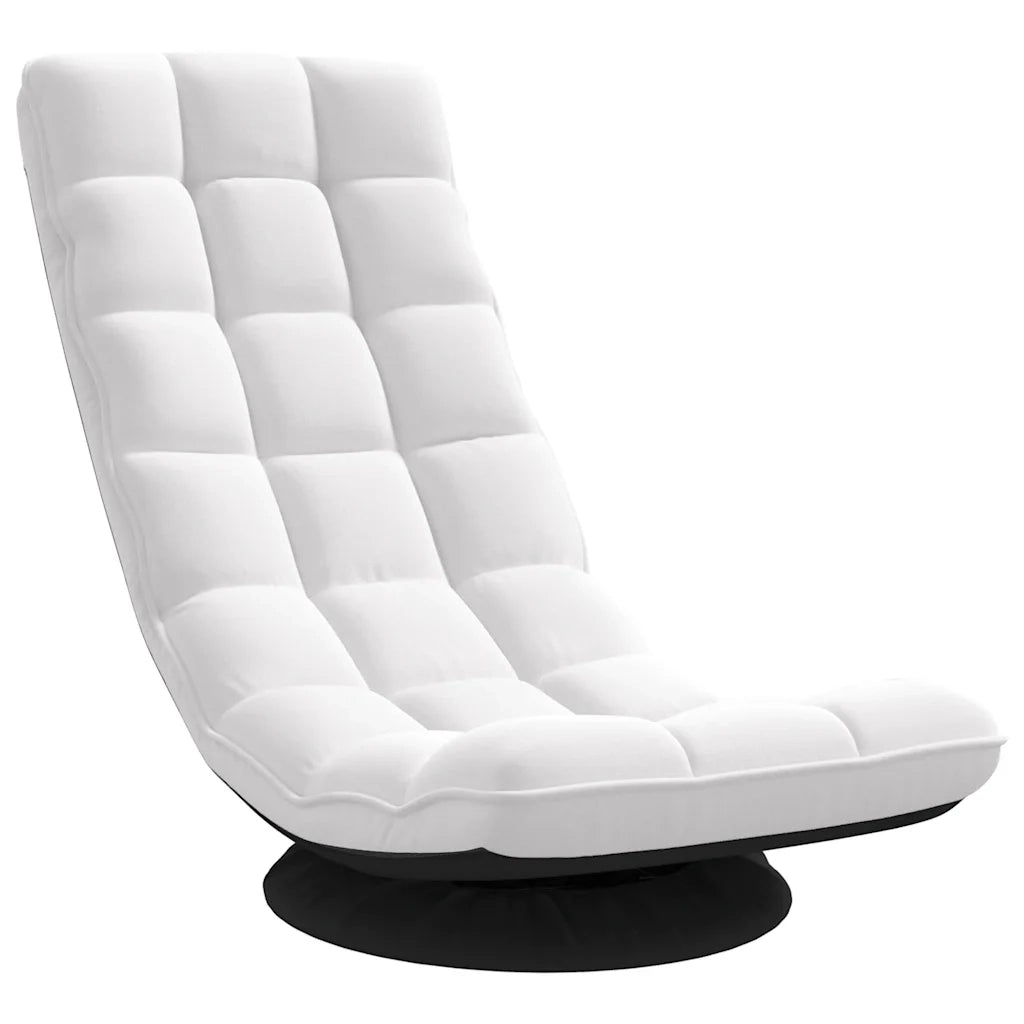 Sedia da Terra Girevole Bianco 70x51x79 cm in Tessuto 4019730