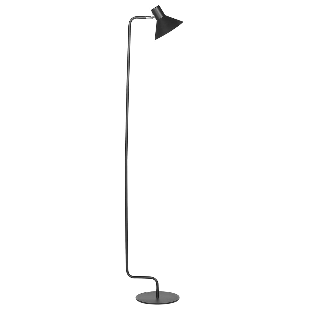 Lampada da terra in metallo nero 154 cm Paralume a cono regolabile Interruttore On-Off Camera da letto Soggiorno Casa Ufficio Illuminazione Design Industriale