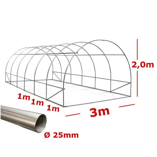 Serra Tunnel NetPlus 3x5m con rete antigrandine