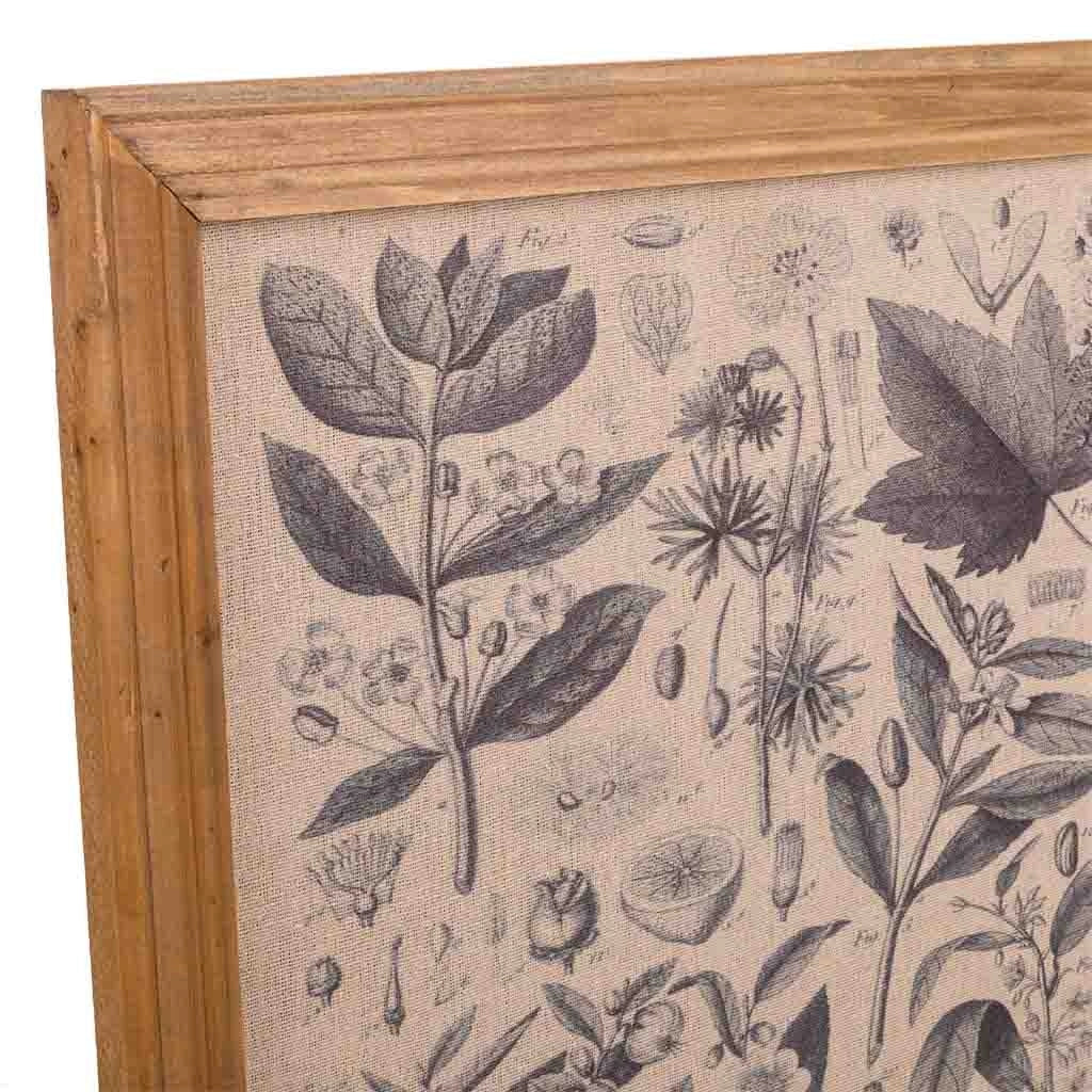 Cornice in legno e tessuto stampato