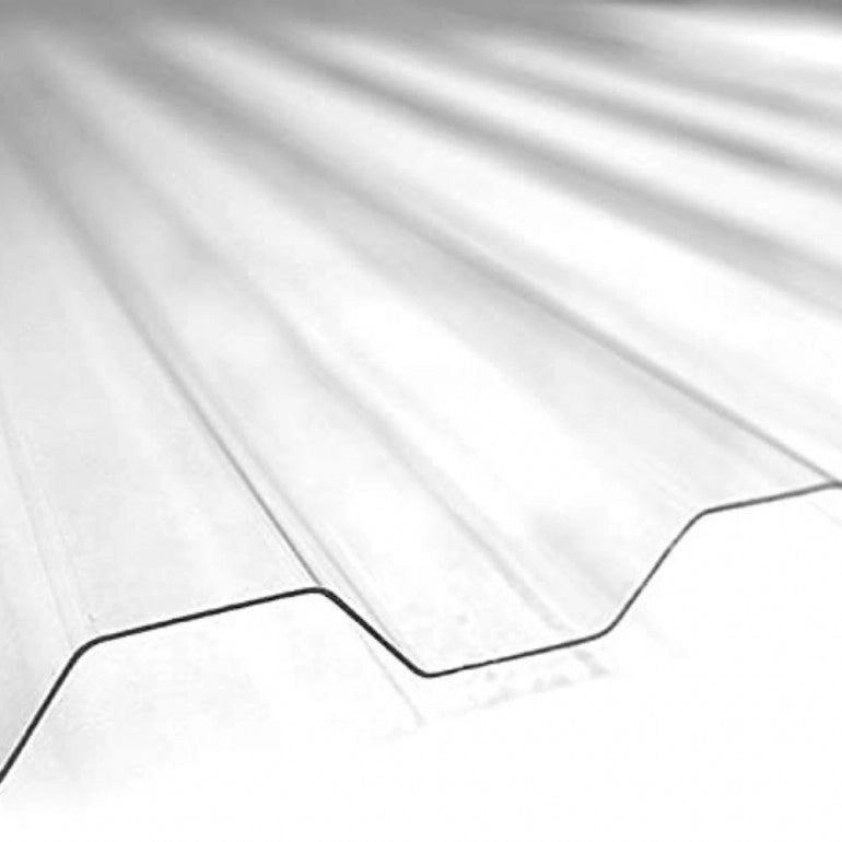 1 Lastra di Policarbonato Corrugato "SuperDur" GRECA 76/18 mm CLEAR 1060X1000mm con protezione UV