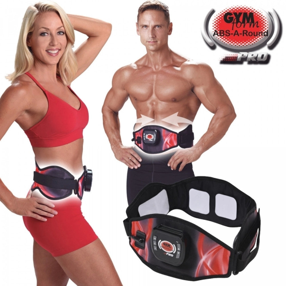 Trade Shop - Gym Form Abs A Round Pro Fascia Elettrostimolatore Cintura Dimagrante Addominali -    L-xl