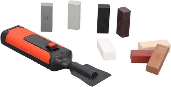 Kit di Riparazione per Pavimento - Piatto Ceramico - Penna di Riscaldamento Elettrico - Cratere di Chip - Pavimento in Ceramica - Fori di Spillo nella Parete - Kit per l'Impermeabilizzazione di Bagno e Pavimento con 8 Cera a Blocchi