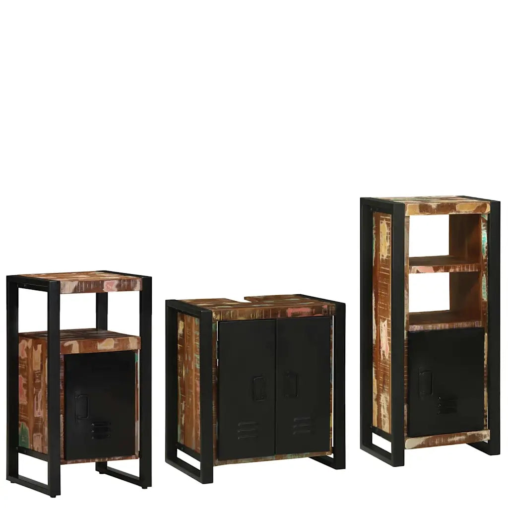 Set di mobili per il bagno 3 pcs Legno Recuperato Massello 3305625