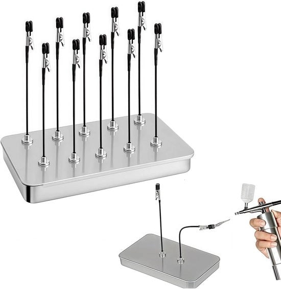12 pezzi di aiuto per saldare flessibili - tenoni a coccodrillo con piede magnetico - 1 scatola in acciaio - saldatura con terza mano - kit per modellismo con standar - ideale per modellistica e saldatura assistita
