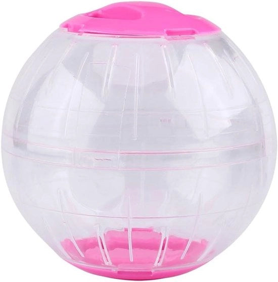 Palla di corsa per piccoli animali da compagnia in plastica 12cm - Ruota di corsa per animaletti domestici - Giocattolo per allevamento di gerbili per allevare la noia e l'attività (Rosso)
