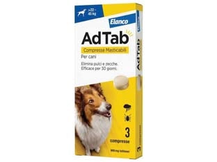ADTAB COMPRESSE MASTICABILI PER CANI KG.2245  3 compresse da mg.900 di lotilaner    ADTAB