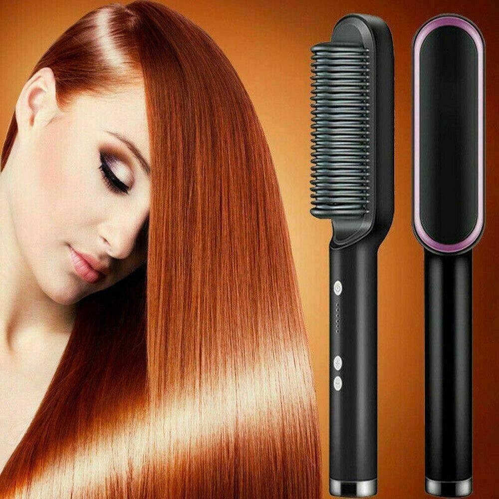 Trade Shop - Spazzola Lisciante Professionale Con Ionizzazione Lineahair Ioni Negativi Hair -