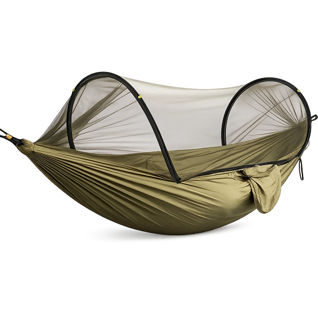 Amaca Portatile Con Zanzariera Integrata In Nylon Parachute 210T Per Campeggio Escursioni Giardino Supporto 300 Kg 270 x 140 Cm Verde Militare