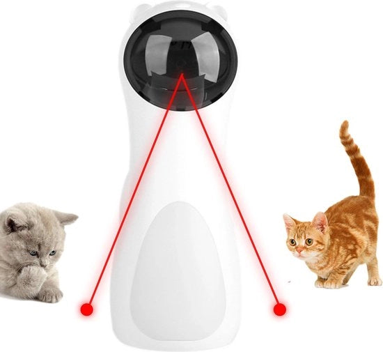 Laser per gatti con timer - gioco interattivo intelligente per gatti - Laser gatto - 3 diverse modalità - Inclusa cavo di ricarica - Motore silenzioso