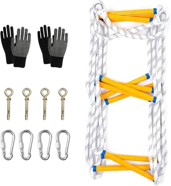 Scalea Plus - Scala portatile per fuochi d'artificio per adulti e bambini - 5 metri - Nylon - Rampe balcone Esterno