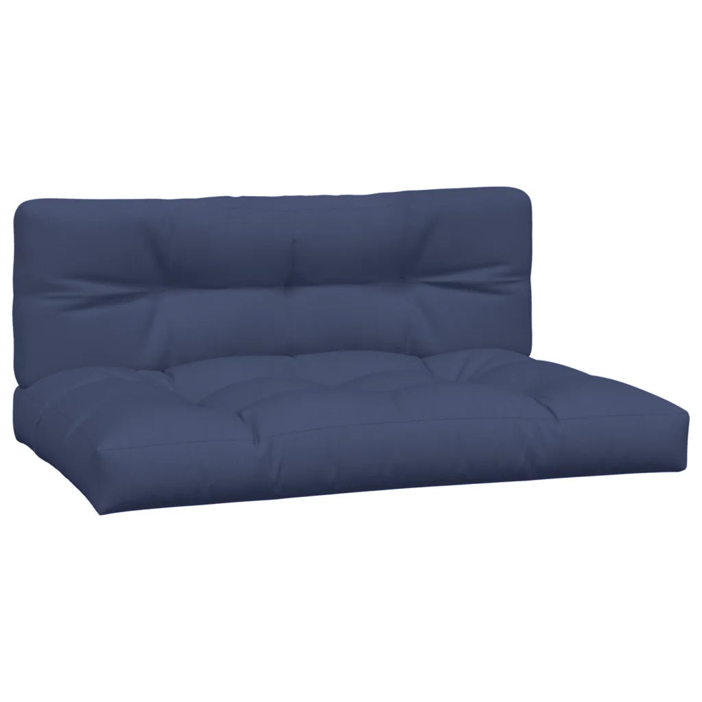 Cuscini per Pallet 2 pz Blu Marino in Tessuto 378150