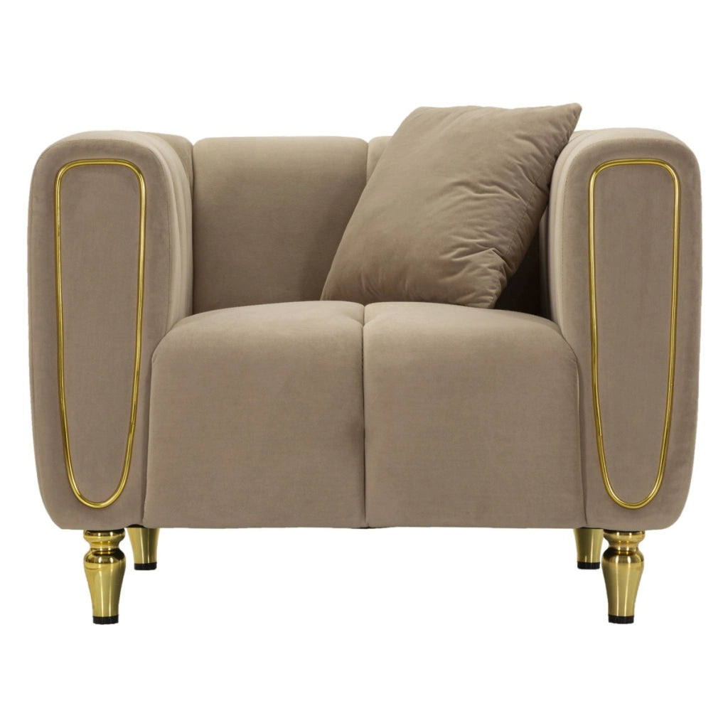 Poltrona VKH323, Marrone, Legno, 81x97x71 cm