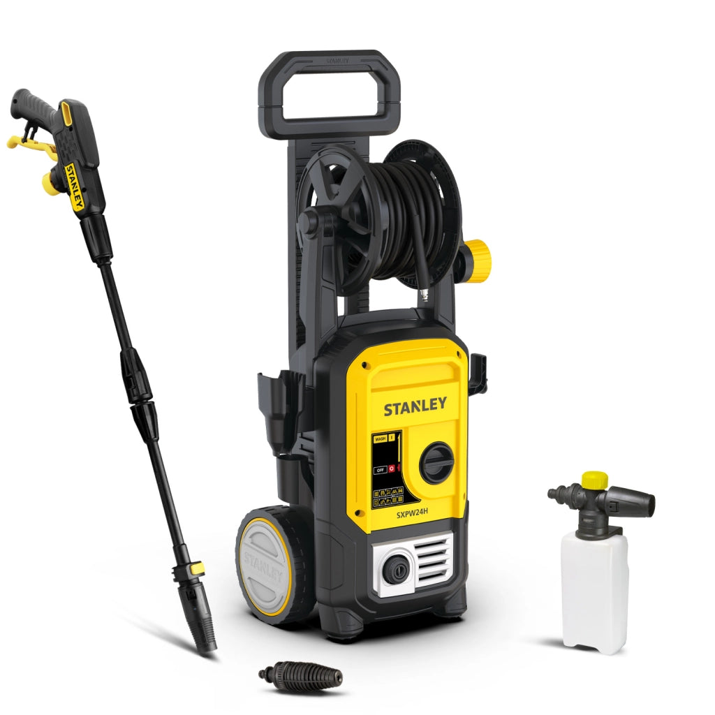 Stanley Idropulitrice SXPW24H ad Alta Pressione, per Auto ed Esterni Casa, Pressione max. 170 bar, Portata max. 480 l/h, Potenza Assorbita 2400 W