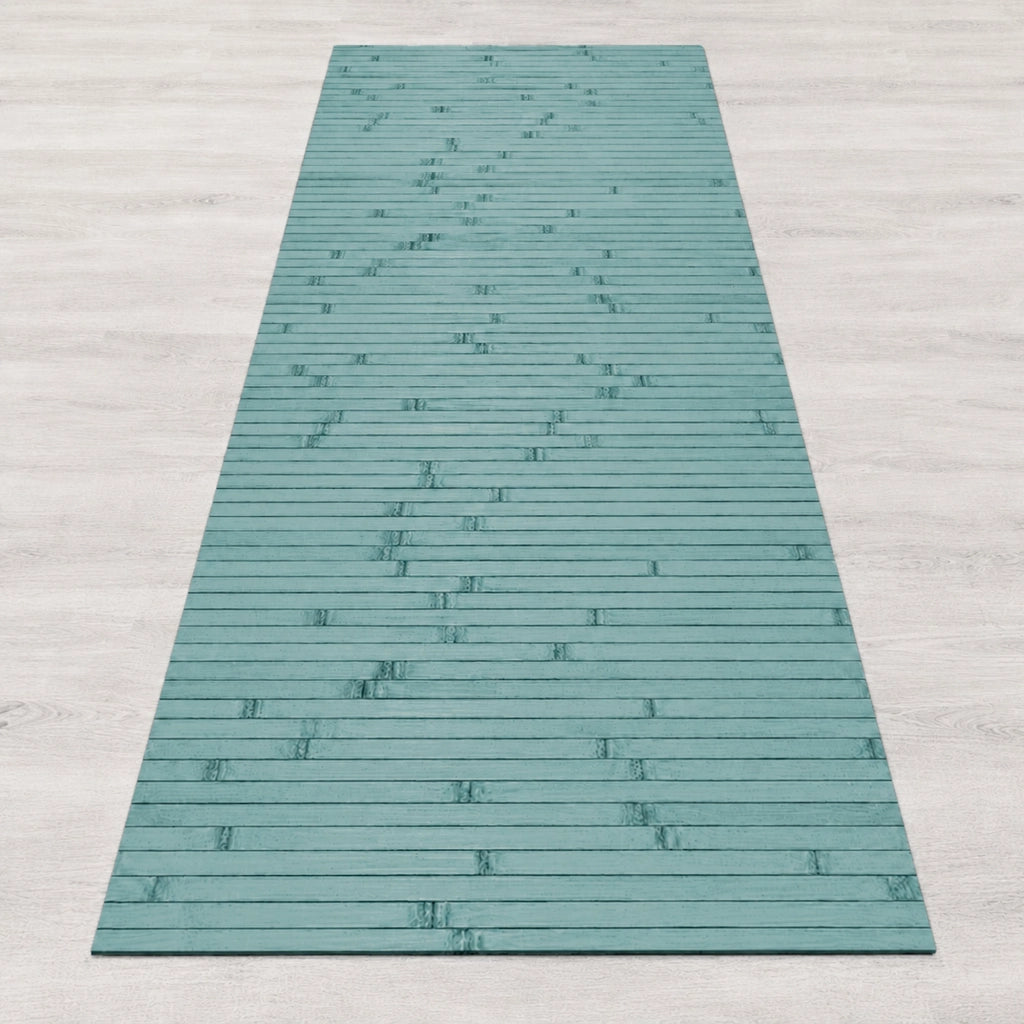 Tappeto Passatoia In Vero Bamboo Tappeto Cucina Ingresso In Legno Antiscivolo Aderente Lavabile E Antimacchia Tagliabile  Acqua - 50x300 cm